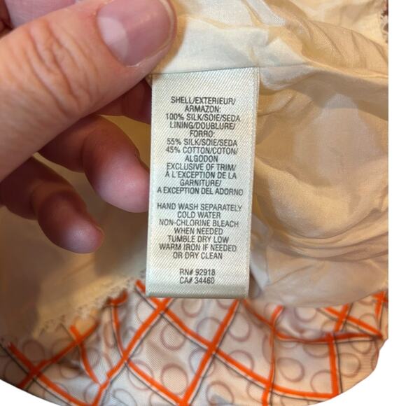 JUICY COUTURE Orange 100% Silk Babydoll Empire Waist Bubble Mini Dress Women's 6 - Picture 7 of 12